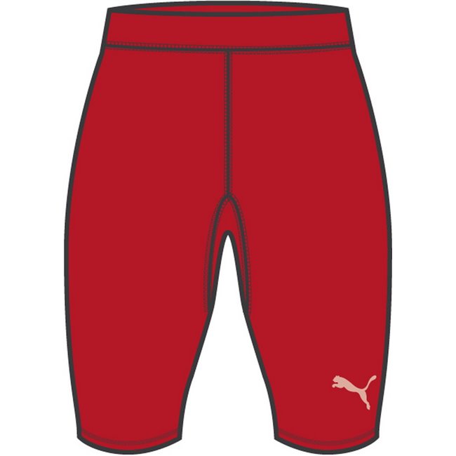 PUMA LIGA Baselayer Short Tight pánské elastické kalhoty, Barva: červená, Materiál: 88% polyester, 12% elastan - Objednejte nyní online na Pumashop.cz.